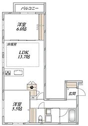 Aoto NANA 2LDKの間取図画像