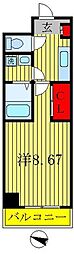 カルナック石鍋 1Kの間取図画像