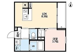 CASA・K 足立 1LDKの間取図画像