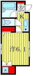グランシャレー島根-4 1Kの間取図画像