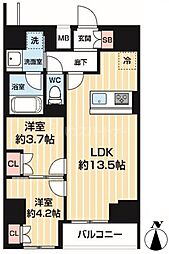 ARCOBALENO MINAMISENJU 2LDKの間取図画像