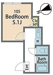 coto 1Kの間取図画像