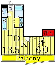 リバーシティー1 1LDKの間取図画像
