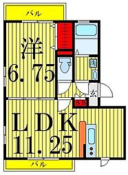 シャトー・ベル・シュウェット 1LDKの間取図画像