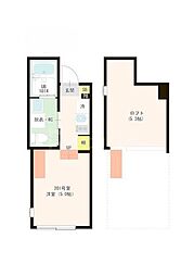 ハーモニーテラス西新井EAST ワンルームの間取図画像