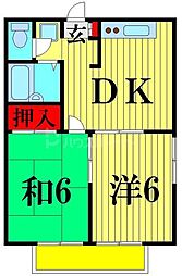 エステートピアエース 2DKの間取図画像