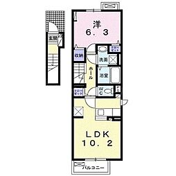 ファインアベニュー 1LDKの間取図画像
