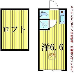 コンフォートスペース北千住 ワンルームの間取図画像