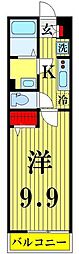 リブリ・デグサス竹ノ塚 1Kの間取図画像