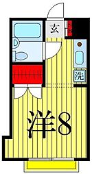 パークハイツ桜木 ワンルームの間取図画像