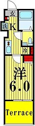 SouthernFrontRokucho 1Kの間取図画像
