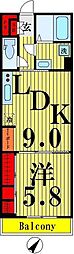 リブリ・Mdi足立1 1LDKの間取図画像