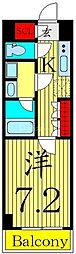 ジェノヴィア五反野スカイガーデン 1Kの間取図画像