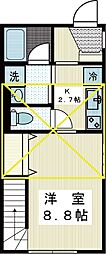 Miyuna 1Kの間取図画像