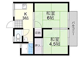 鳩マンション  ｜ 奈良県奈良市学園朝日元町２丁目（賃貸アパート2K・2階・34.83㎡） その2