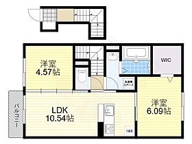 ウインドウ2  ｜ 奈良県奈良市東九条町（賃貸アパート2LDK・2階・54.60㎡） その2