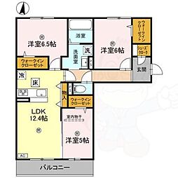 萩 I 3LDKの間取図画像