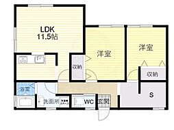 太閤荘 2SLDKの間取図画像