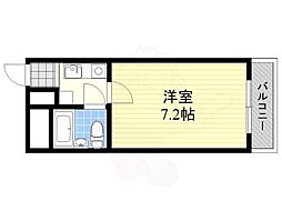 北羅マンション 1Kの間取図画像