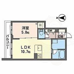 シャーメゾンFORESTA1 1LDKの間取図画像