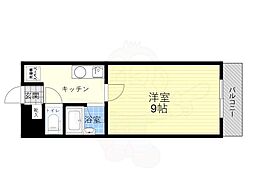 LakiaMaison木津川 1Kの間取図画像