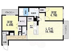 テラッセ奈良公園 2LDKの間取図画像