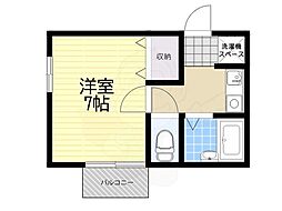 ウイング 1Kの間取図画像