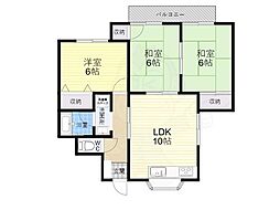 竜田マンション 3LDKの間取図画像