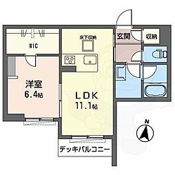 シャーメゾンFUJIMOTO2 1LDKの間取図画像
