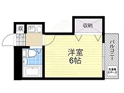 グランパレス西大寺 1Kの間取図画像