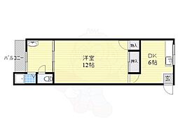 大開マンション 1DKの間取図画像