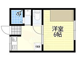 ハイツ一条2 1Kの間取図画像