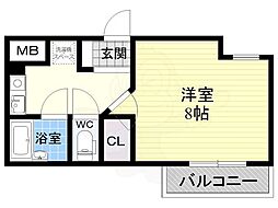 JPレジデンス新大宮 1Kの間取図画像