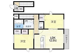 フォルティッシモ 2LDKの間取図画像