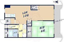 第3西田ビルロイヤルハイツ 1LDKの間取図画像