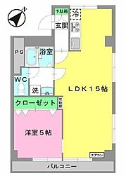 ハイツ兼信 2階1LDKの間取り