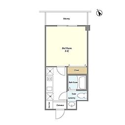 AYUTAKA2 1Kの間取図画像