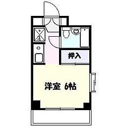 ベルコート104 1Kの間取図画像