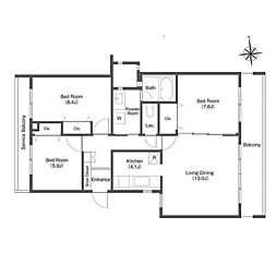 COMFORIA鷺沼三丁目 3LDKの間取図画像