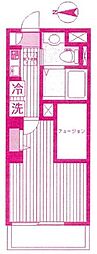 パルコート宮崎台 1Kの間取図画像