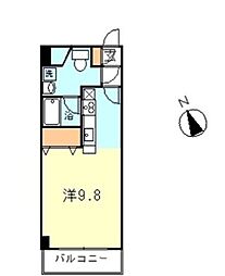 ハーベストヒルズ溝の口2 ワンルームの間取図画像