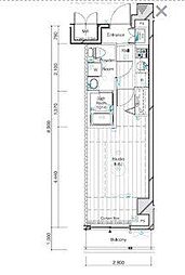 MAINSTAGE二子多摩川 1Kの間取図画像