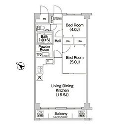 COMFORIAたまプラーザ 2LDKの間取図画像
