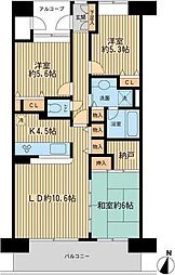 アソシエール溝の口 3LDKの間取図画像