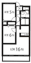 グリーンハイム 2LDKの間取図画像