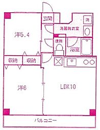 サンフォニー梶ヶ谷 2LDKの間取図画像