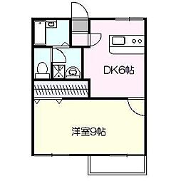 エクセレンス飛鳥 1DKの間取図画像