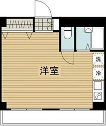 メゾン・ド・ヴィレ鷺沼 ワンルームの間取図画像