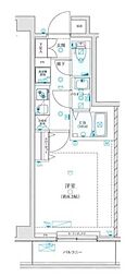 ジェノヴィア中野島 1Kの間取図画像