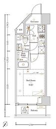Log_noborito_III 1Kの間取図画像